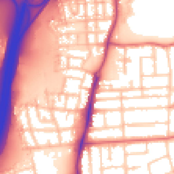 Daytime road noise heatmap for TS5 4HB