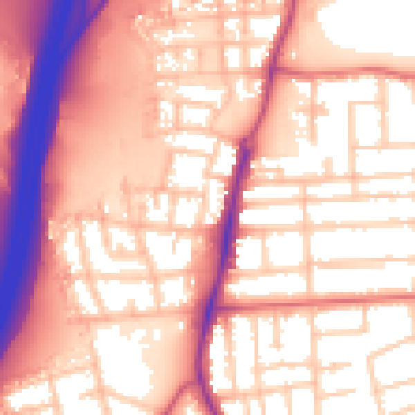 Daytime road noise heatmap for TS5 4HE