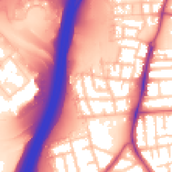 Daytime road noise heatmap for TS5 4JE