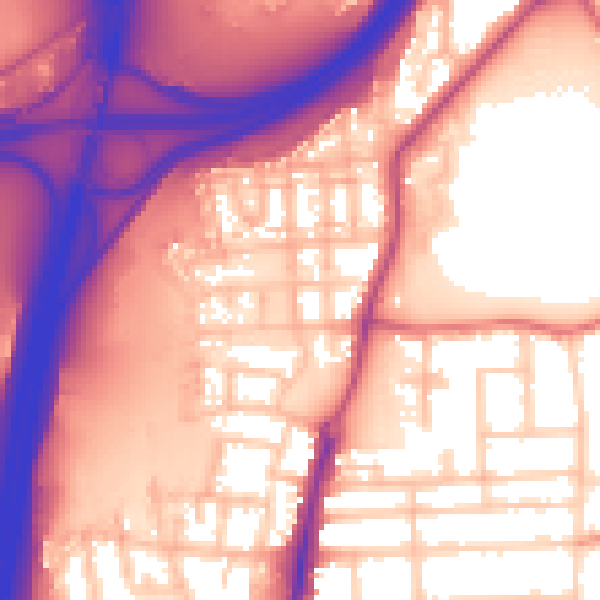 Daytime road noise heatmap for TS5 4NG