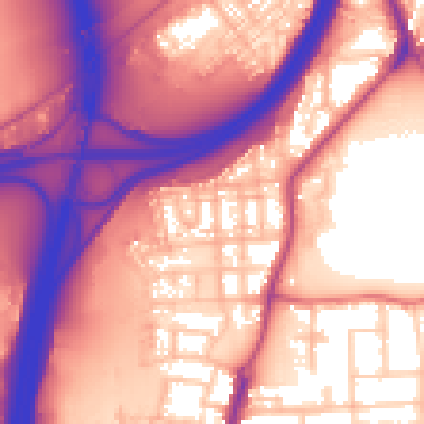 Daytime road noise heatmap for TS5 4NT