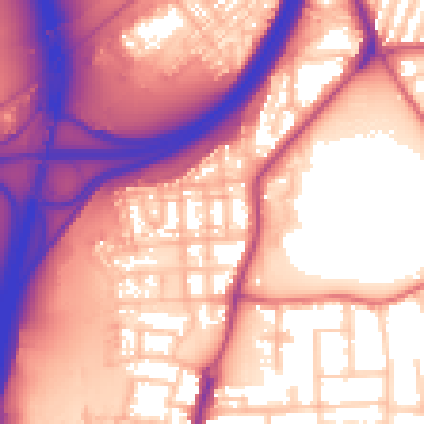 Daytime road noise heatmap for TS5 4NX