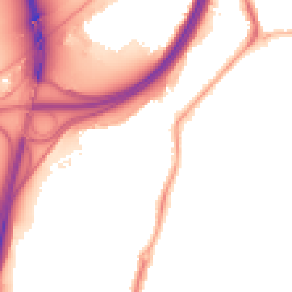 Night-time road noise heatmap for TS5 4NX