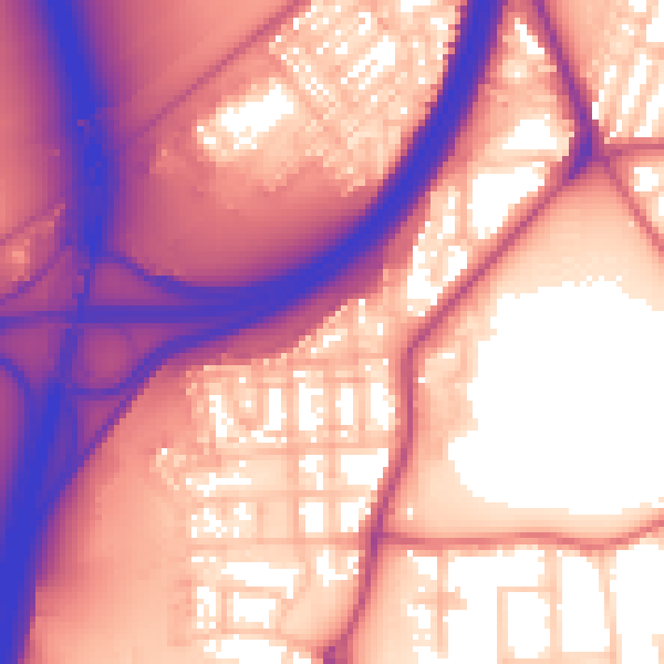 Daytime road noise heatmap for TS5 4PE