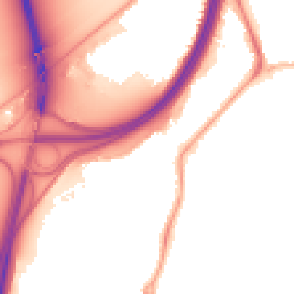 Night-time road noise heatmap for TS5 4PE