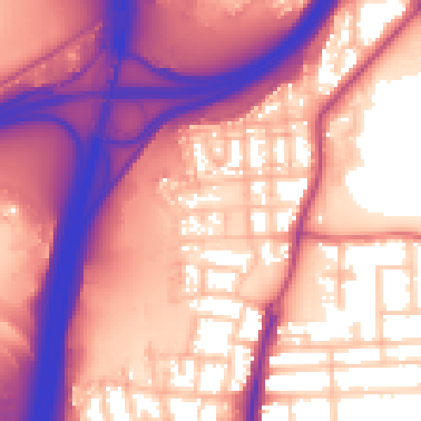 Daytime road noise heatmap for TS5 4PP