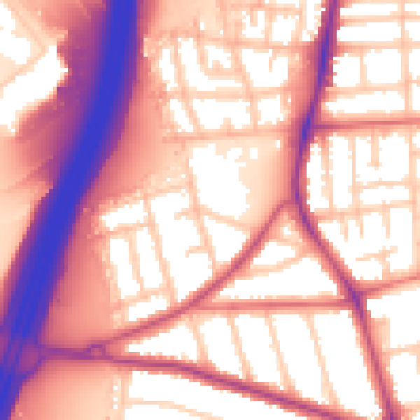 Daytime road noise heatmap for TS5 4QG