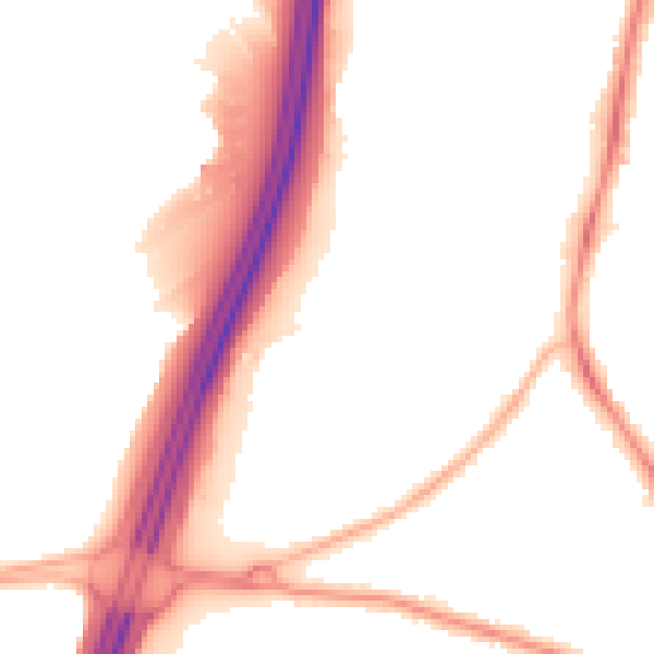 Night-time road noise heatmap for TS5 4QL