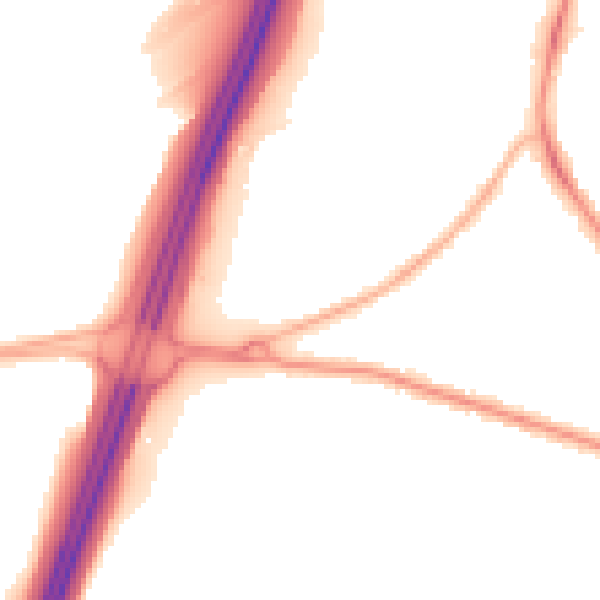 Night-time road noise heatmap for TS5 4QX