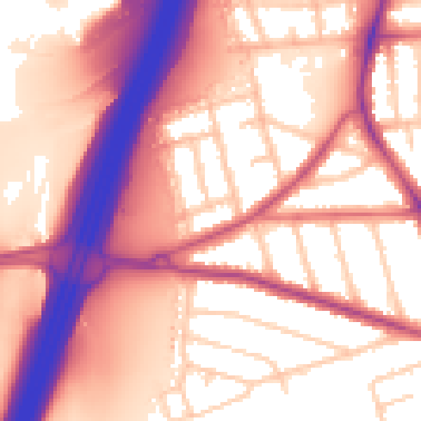 Daytime road noise heatmap for TS5 4RD