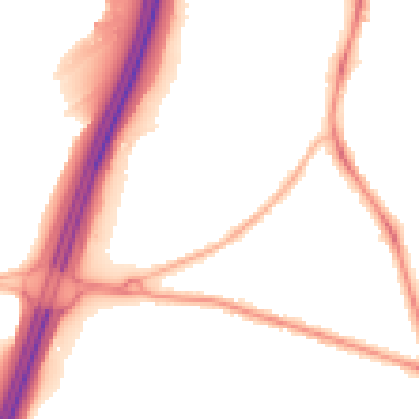 Night-time road noise heatmap for TS5 4RG