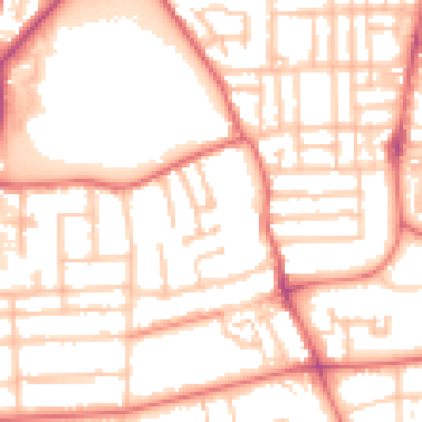 Daytime road noise heatmap for TS5 5AJ