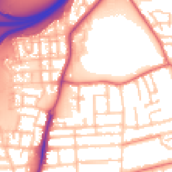 Daytime road noise heatmap for TS5 5AR