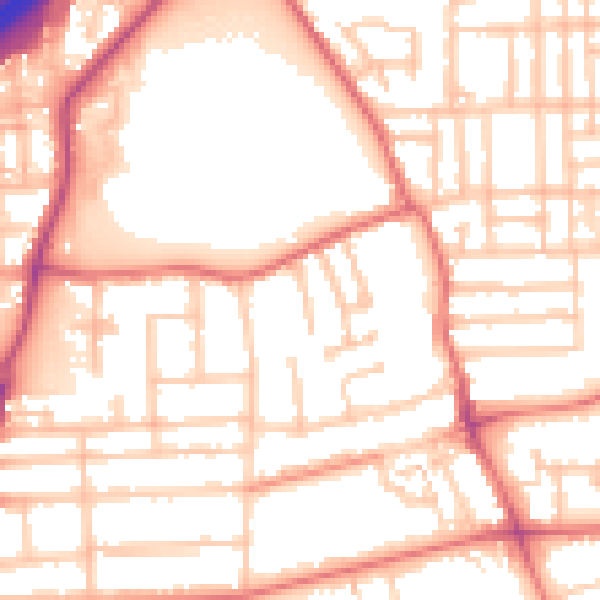 Daytime road noise heatmap for TS5 5AW