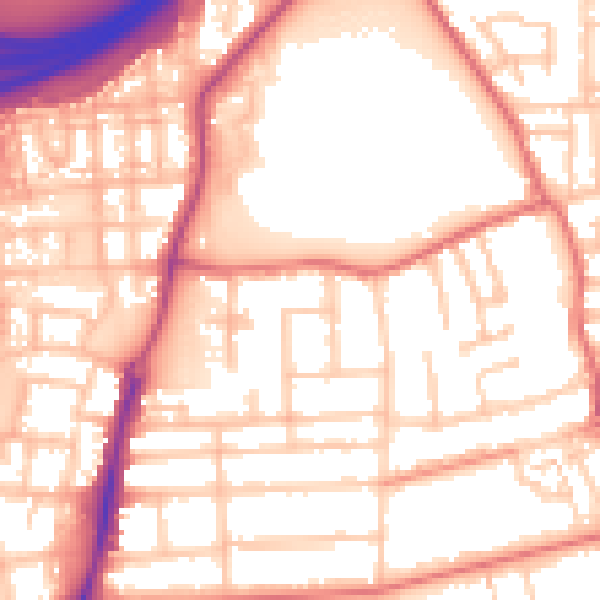 Daytime road noise heatmap for TS5 5BS