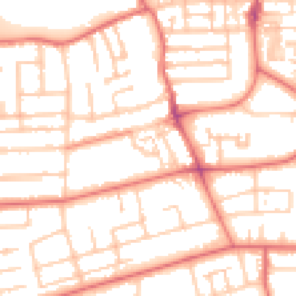 Daytime road noise heatmap for TS5 5DS