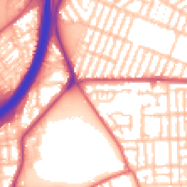 Daytime road noise heatmap for TS5 5DW