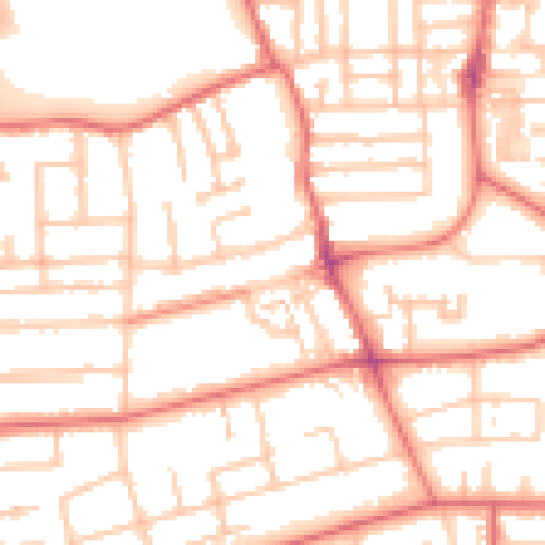 Daytime road noise heatmap for TS5 5DY