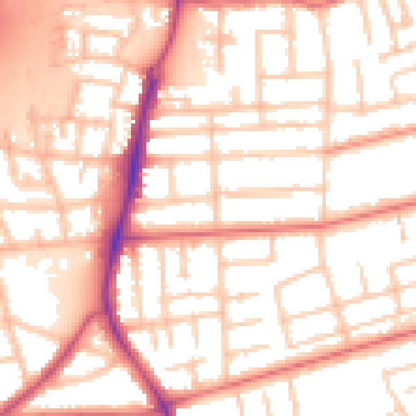 Daytime road noise heatmap for TS5 5ER