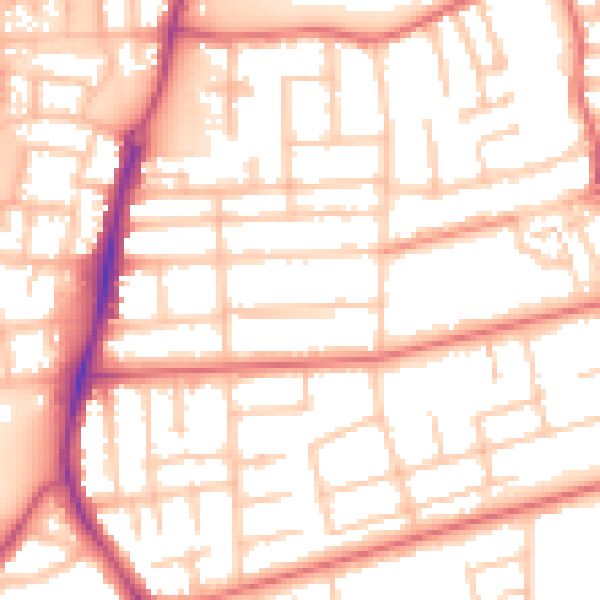 Daytime road noise heatmap for TS5 5EW