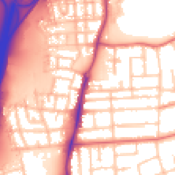 Daytime road noise heatmap for TS5 5HE