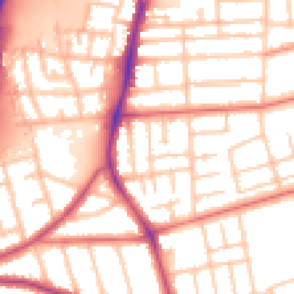 Daytime road noise heatmap for TS5 5JB