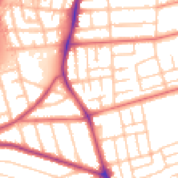 Daytime road noise heatmap for TS5 5JD