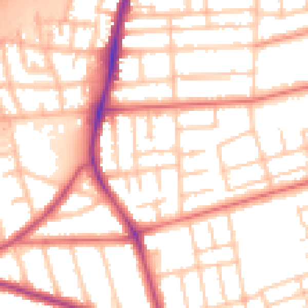 Daytime road noise heatmap for TS5 5JL