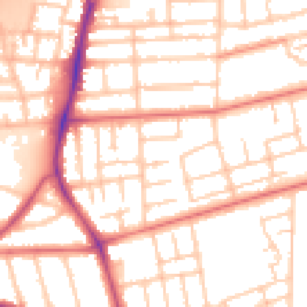 Daytime road noise heatmap for TS5 5JP