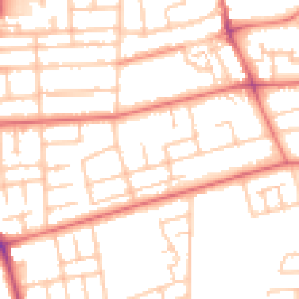 Daytime road noise heatmap for TS5 5LL