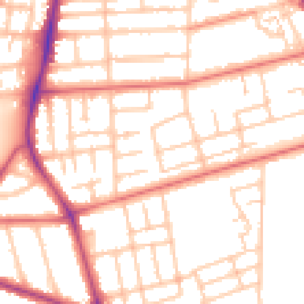 Daytime road noise heatmap for TS5 5LP