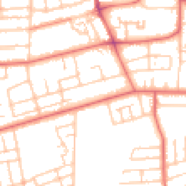 Daytime road noise heatmap for TS5 5NY