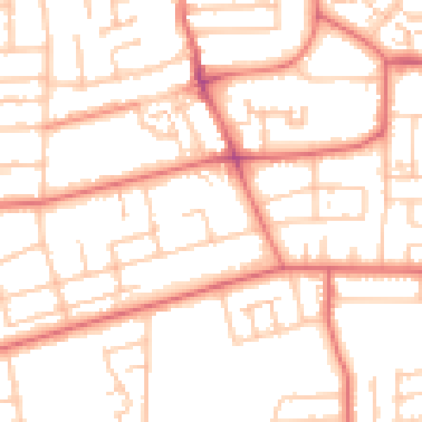 Daytime road noise heatmap for TS5 5PA