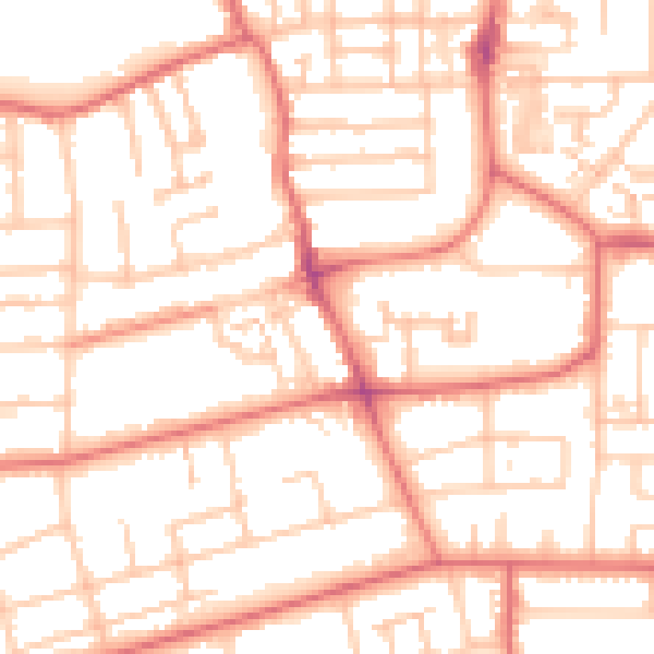 Daytime road noise heatmap for TS5 5PH