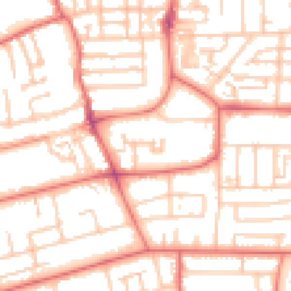 Daytime road noise heatmap for TS5 5QG