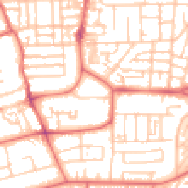 Daytime road noise heatmap for TS5 5QJ