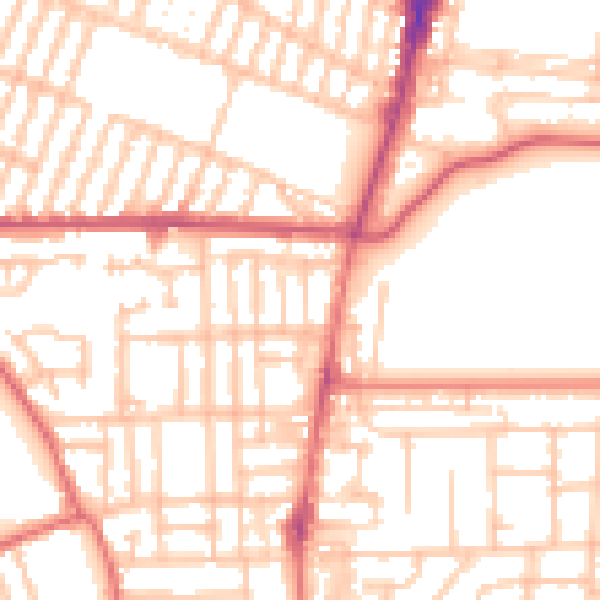 Daytime road noise heatmap for TS5 6AH