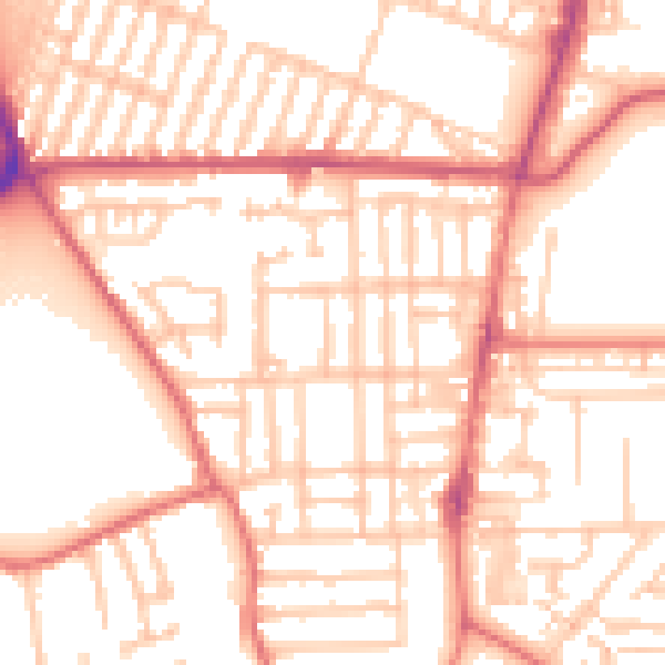 Daytime road noise heatmap for TS5 6AU