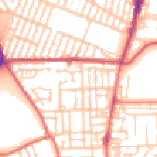 Daytime road noise heatmap for TS5 6BF