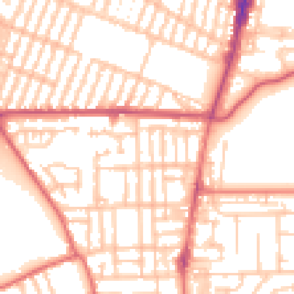 Daytime road noise heatmap for TS5 6BL
