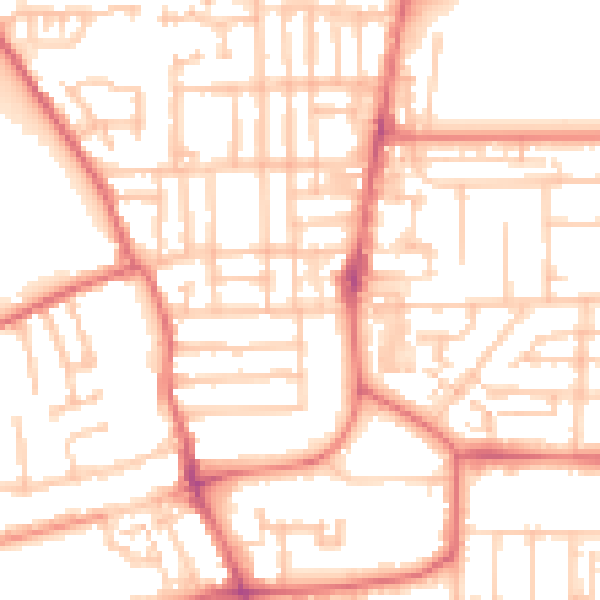 Daytime road noise heatmap for TS5 6DJ