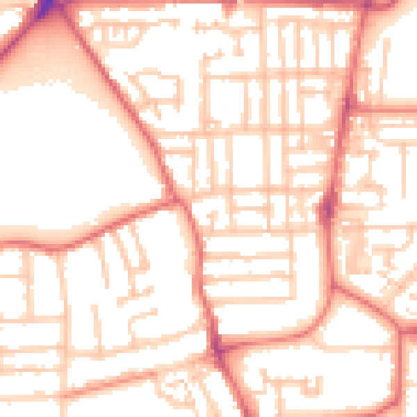Daytime road noise heatmap for TS5 6DW