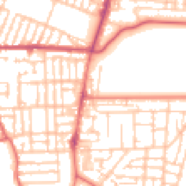 Daytime road noise heatmap for TS5 6JA
