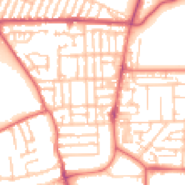 Daytime road noise heatmap for TS5 6JU