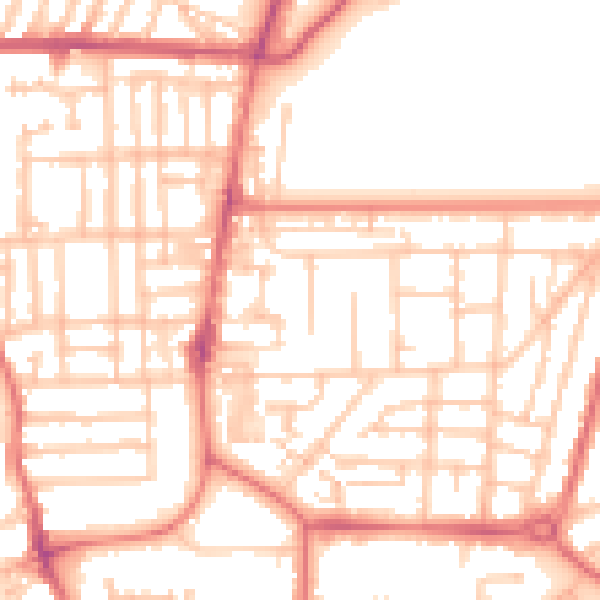Daytime road noise heatmap for TS5 6NS