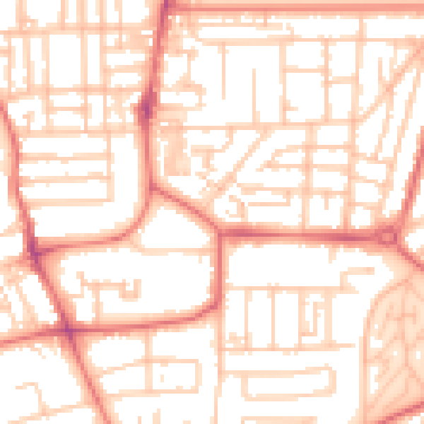Daytime road noise heatmap for TS5 6NZ