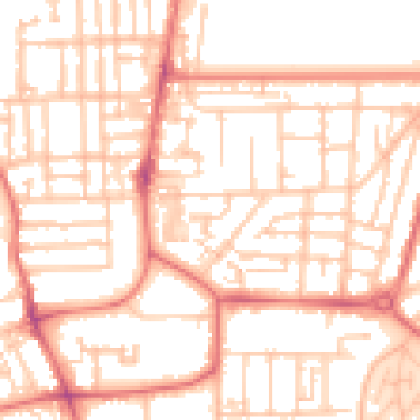 Daytime road noise heatmap for TS5 6PH
