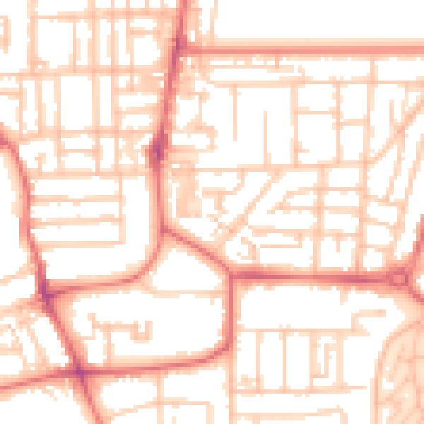 Daytime road noise heatmap for TS5 6QQ
