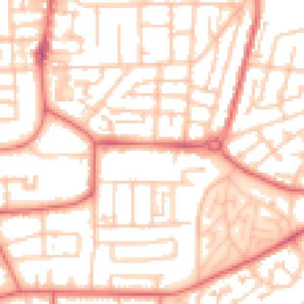 Daytime road noise heatmap for TS5 6QS