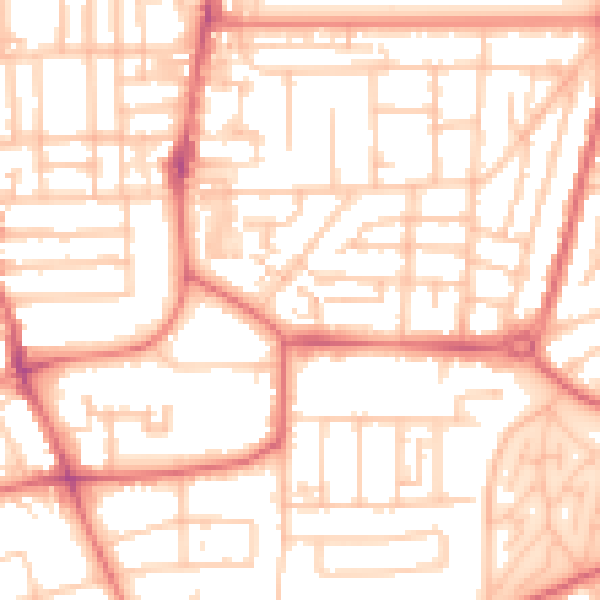 Daytime road noise heatmap for TS5 6RR